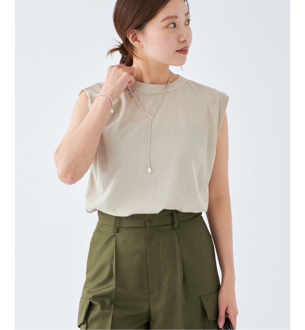 IENA「ATON/エイトン FRESCA SINGLE JERSEY ノースリーブ」|Tシャツ・カットソー|