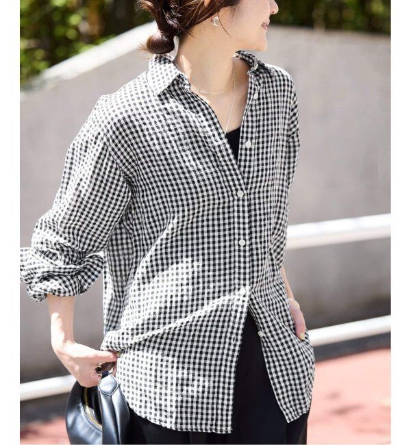 SLOBE IENA「《追加》リネンコットンレギュラーシャツ」|シャツ・ブラウス|