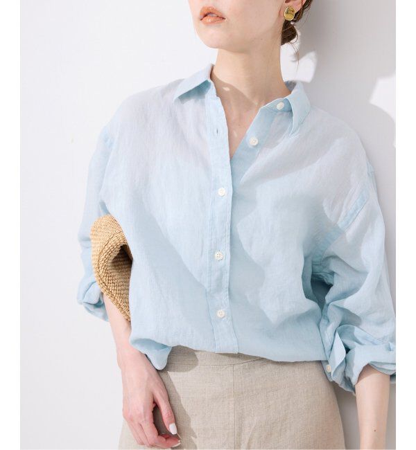 SLOBE IENA「《追加》リネンコットンレギュラーシャツ」|シャツ・ブラウス|