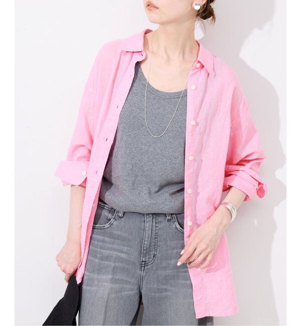 SLOBE IENA「《追加》リネンコットンレギュラーシャツ」|シャツ・ブラウス|