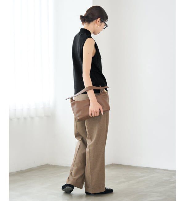 IENA「ハイツイストウールシルク 襟付きノースリーブ」|ニット・セーター|