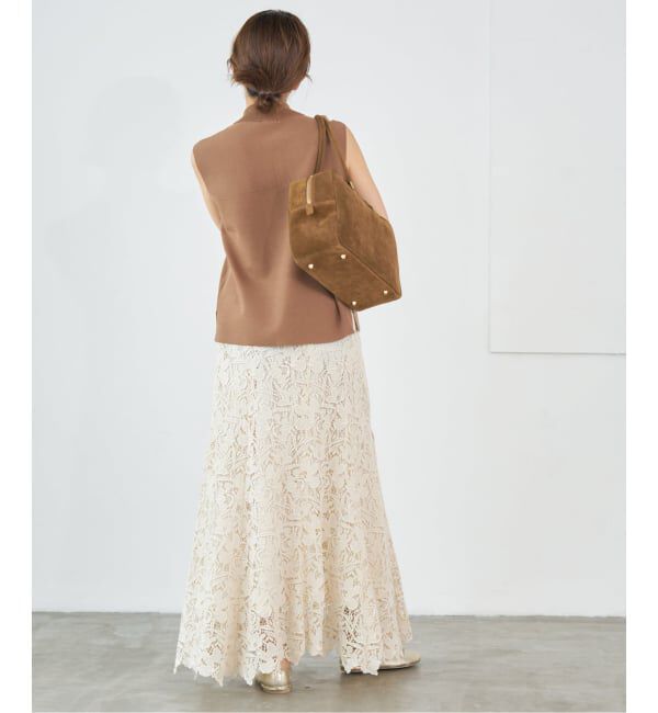 IENA「ハイツイストウールシルク 襟付きノースリーブ」|ニット・セーター|