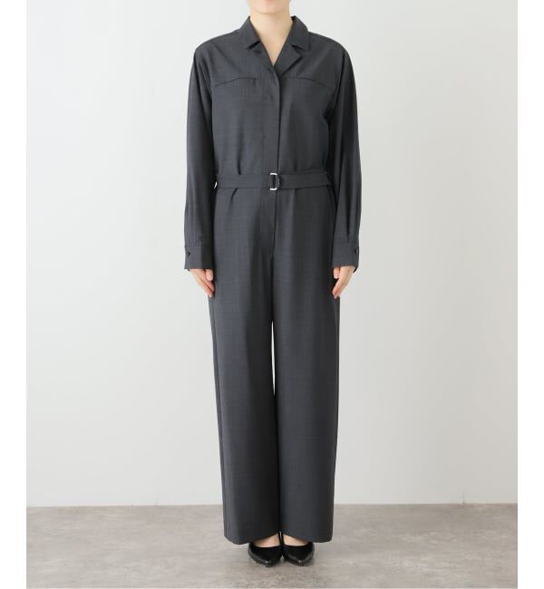 IENA「オープンカラージャンプスーツ」|オールインワン|