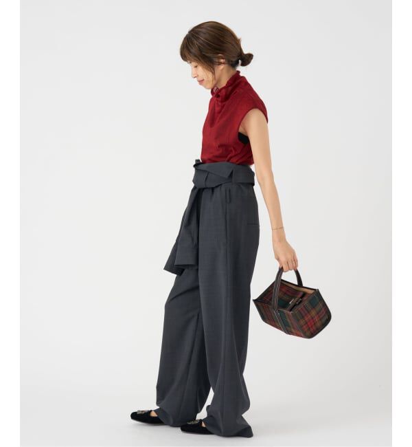 IENA「オープンカラージャンプスーツ」|オールインワン|