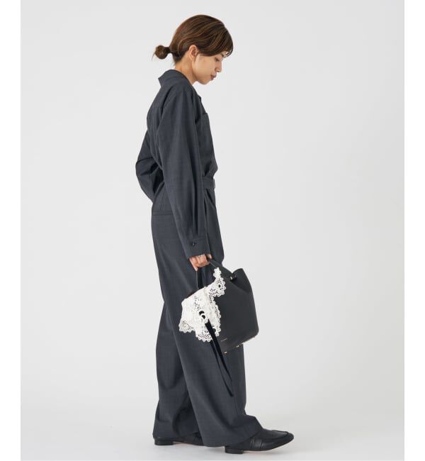 IENA「オープンカラージャンプスーツ」|オールインワン|