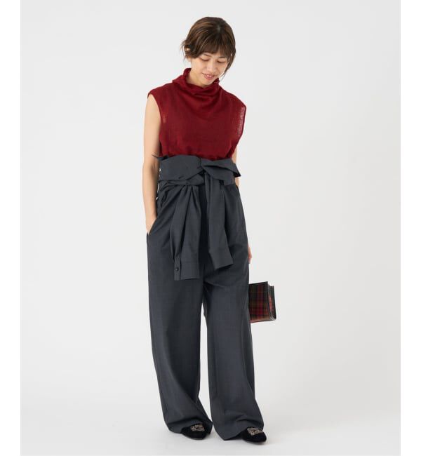 IENA「オープンカラージャンプスーツ」|オールインワン|