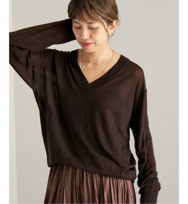 IENA「Maison IENA Vプルオーバー」|ニット・セーター|