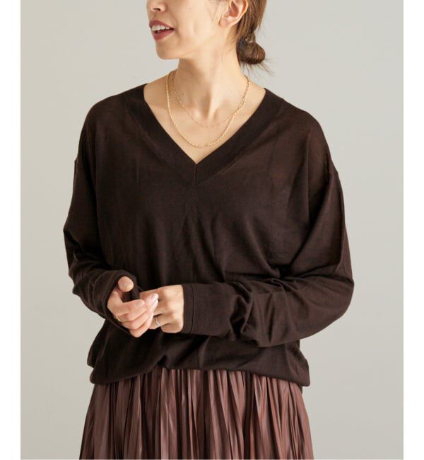 IENA「Maison IENA Vプルオーバー」|ニット・セーター|