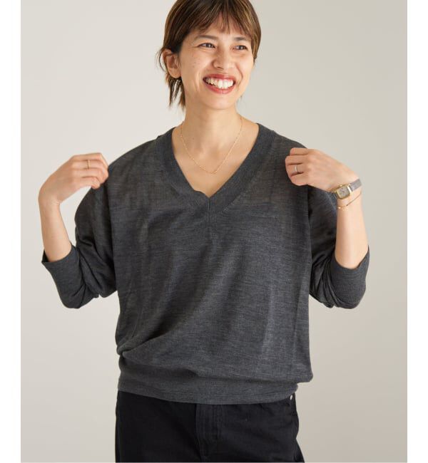 IENA「Maison IENA Vプルオーバー」|ニット・セーター|