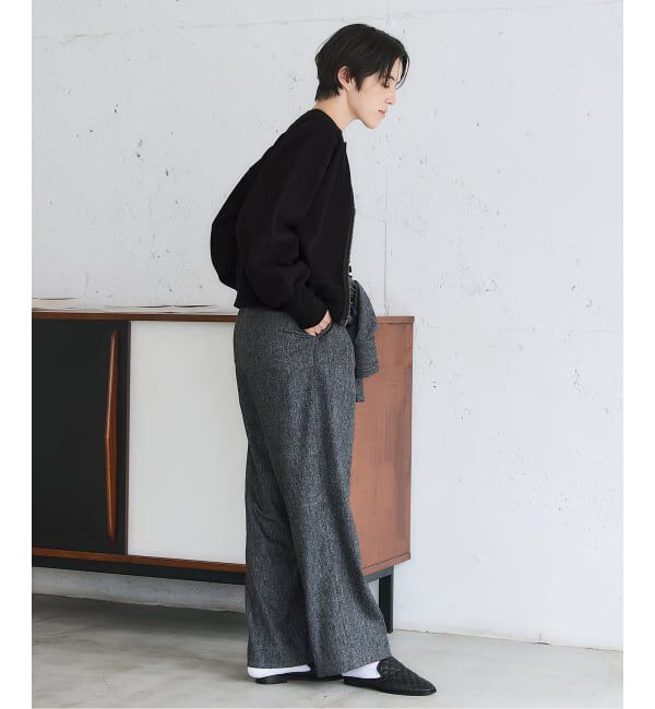 IENA「《追加2》BLACK ジップアップスウェット」|スウェット・ジャージ|