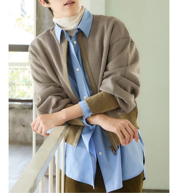 IENA「《追加2》BLACK ジップアップスウェット」|スウェット・ジャージ|