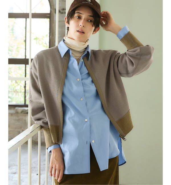 IENA「《追加2》BLACK ジップアップスウェット」|スウェット・ジャージ|