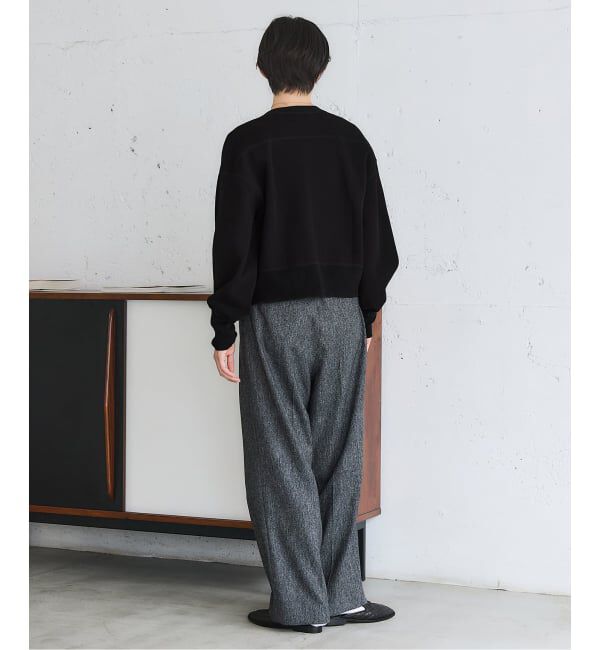 IENA「《追加2》BLACK ジップアップスウェット」|スウェット・ジャージ|