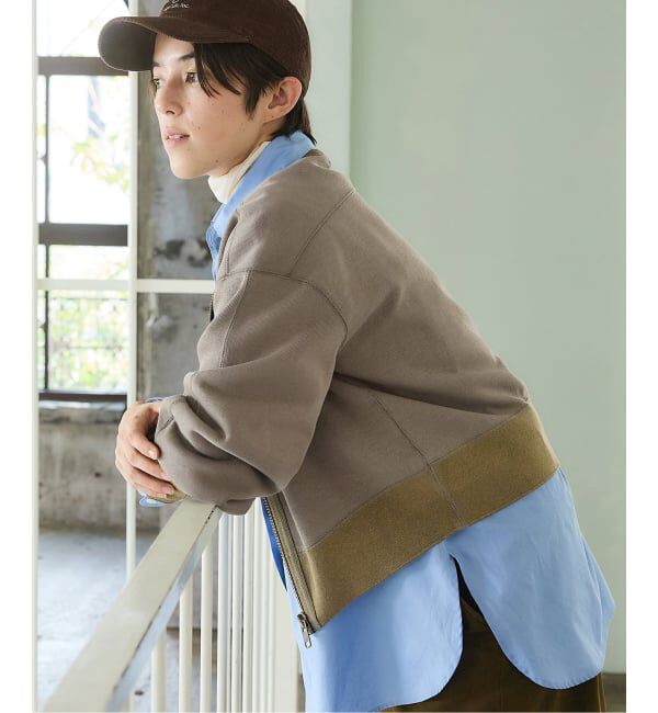 IENA「《追加2》BLACK ジップアップスウェット」|スウェット・ジャージ|グレーA