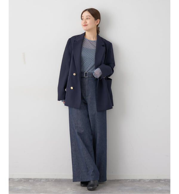 IENA「《追加3》フロッキードット シアー プルオーバー」|ニット・セーター|