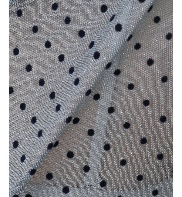 IENA「《追加3》フロッキードット シアー プルオーバー」|ニット・セーター|