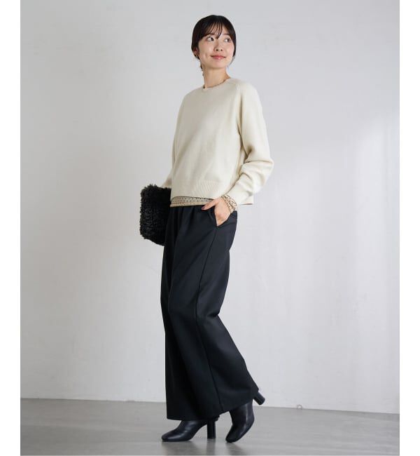 IENA「《追加3》フロッキードット シアー プルオーバー」|ニット・セーター|