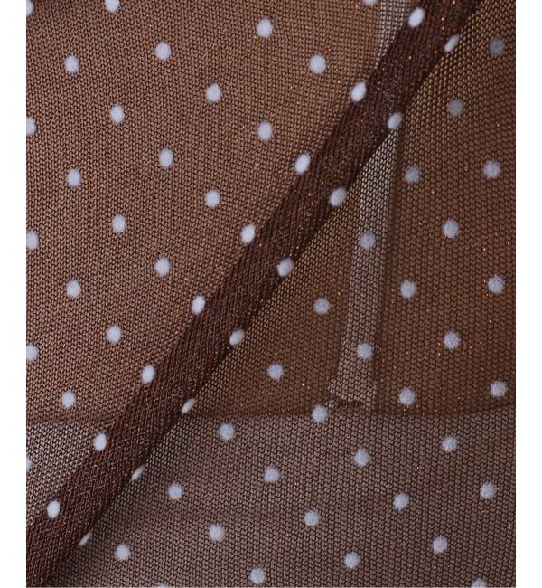 IENA「《追加3》フロッキードット シアー プルオーバー」|ニット・セーター|