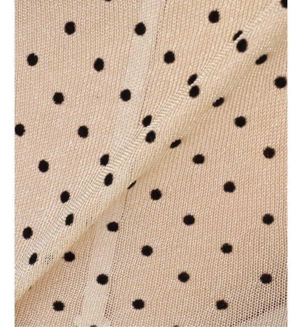 IENA「《追加3》フロッキードット シアー プルオーバー」|ニット・セーター|