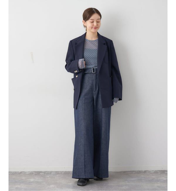 IENA「《追加3》フロッキードット シアー プルオーバー」|ニット・セーター|