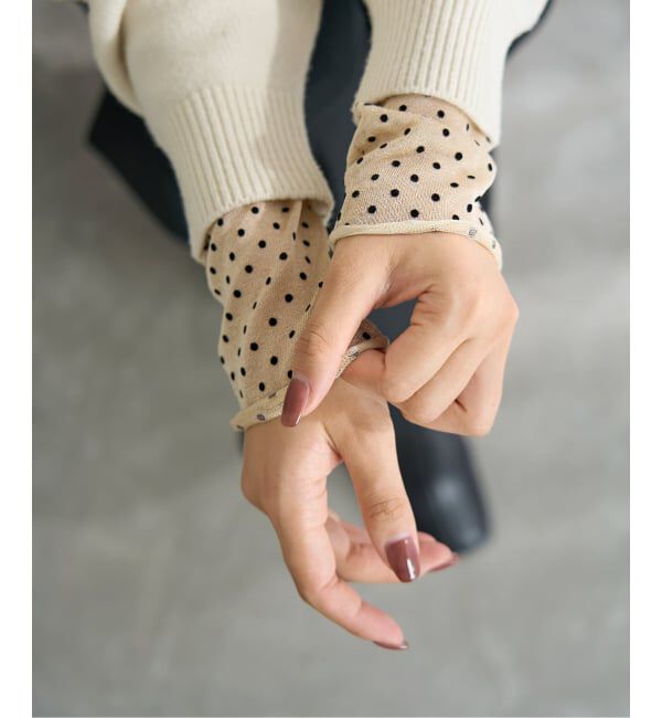 IENA「《追加3》フロッキードット シアー プルオーバー」|ニット・セーター|