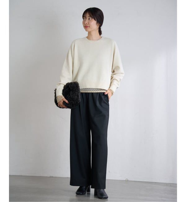 IENA「《追加3》フロッキードット シアー プルオーバー」|ニット・セーター|