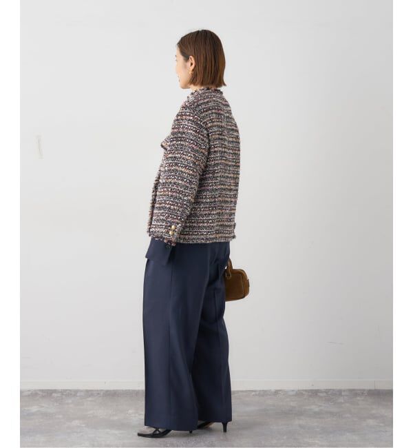 IENA「LESAGEツイードジャケット」|ノーカラージャケット|