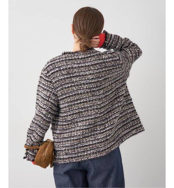 IENA「LESAGEツイードジャケット」|ノーカラージャケット|