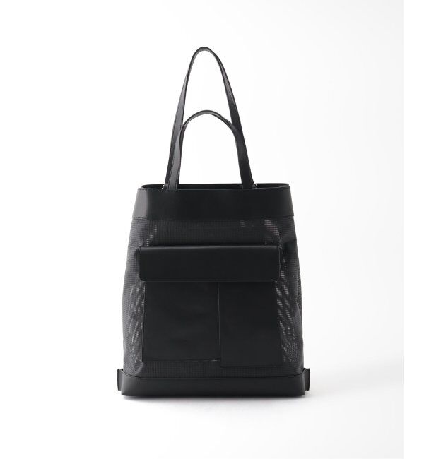 EDIFICE「【the dilettante / ザ ディレッタント】 Alas メッシュコンビ トートバッグ」|トートバッグ|ブラック