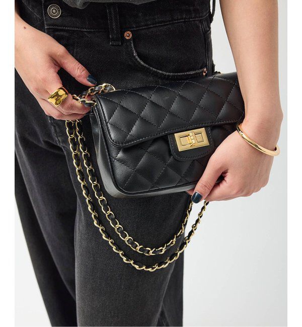 journal standard L'essage「《追加》【AULENTTI/オウレンティ】チェーンBAG：ショルダーバッグ」|ショルダー・メッセンジャー|ブラック