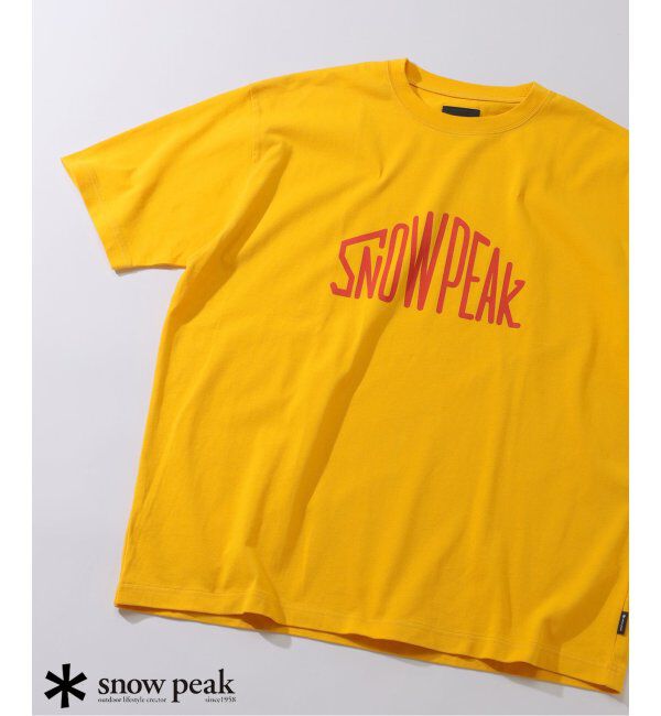 JOURNAL STANDARD relume「SNOWPEAK / スノーピーク 別注 &rdquo;トラペゾイド&rdquo; ロゴTシャツ」|Tシャツ・カットソー|イエロー