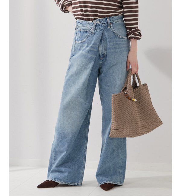 journal standard L'essage「【AGOLDE / エーゴールドイー】VANA FOLD JEAN IN MANTRA：デニム」|デニム|サックスブルー