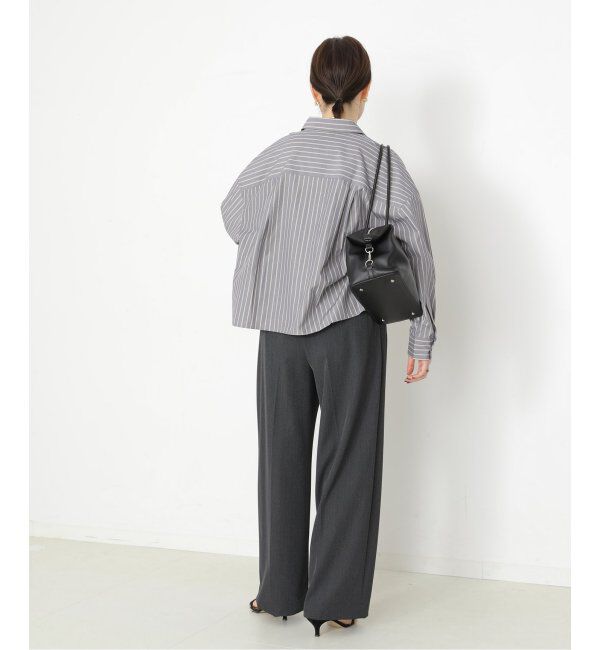 journal standard L'essage「CPムジ/ストライプ刺しゅうショートシャツ」|シャツ・ブラウス|