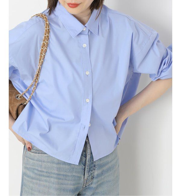 journal standard L'essage「CPムジ/ストライプ刺しゅうショートシャツ」|シャツ・ブラウス|