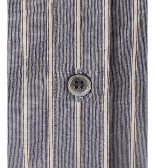 journal standard L'essage「CPムジ/ストライプ刺しゅうショートシャツ」|シャツ・ブラウス|