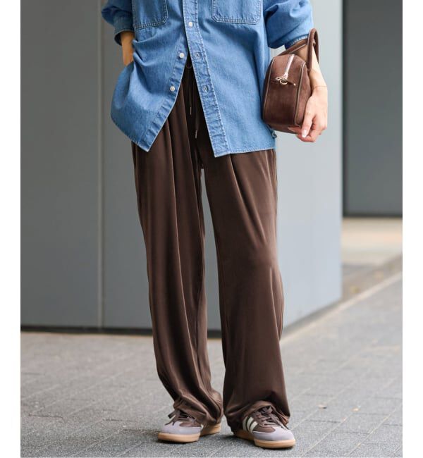 JOURNAL STANDARD relume「ベロアコードライントラックパンツ」|その他|ブラウン