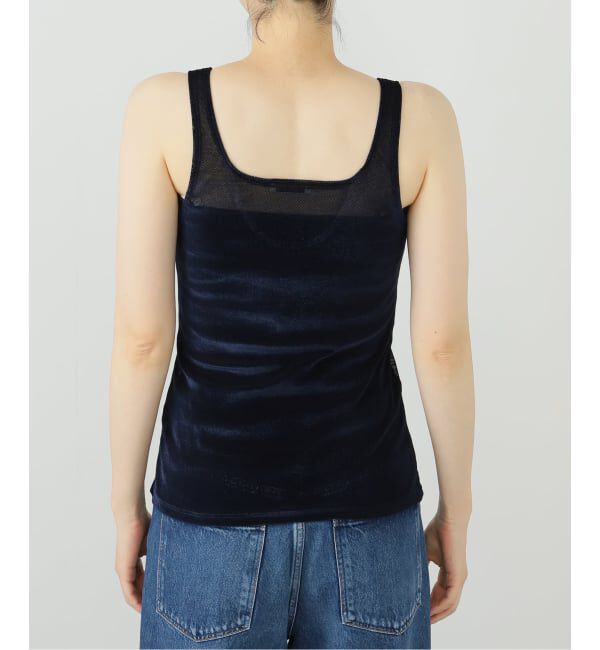 journal standard L'essage「【SIMONE WILD/シモーネ ワイルド】MESH VELVET TANK：タンクトップ」|タンクトップ|