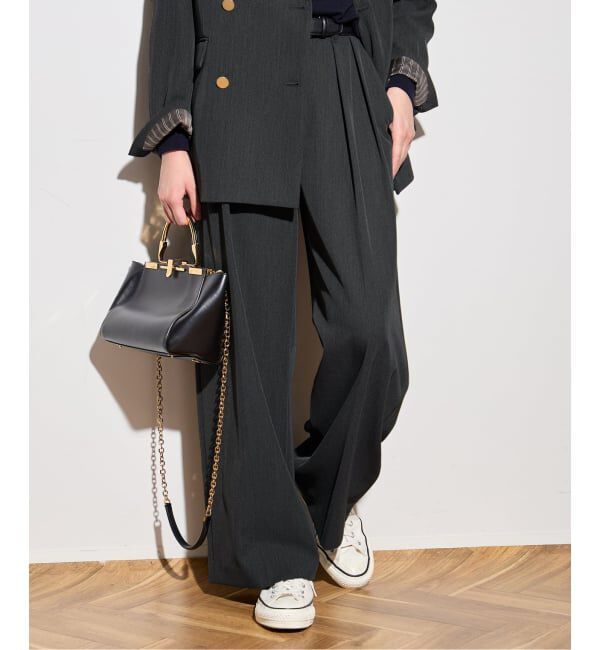 journal standard L'essage「《追加3》ヴィスポリギャバ パンツ」|スラックス|グレーA