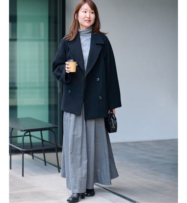 【値下げ】JOURNAL STANDARD relume 尾州ウールPコート JOURNAL STANDARD relume◇24AW/尾州ウールショートPコート/36/ウール