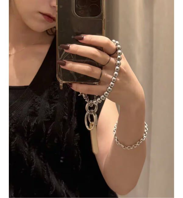 JOURNAL STANDARD relume「《WEB限定追加2》【HASHIBAMI/ハシバミ】ヘマタイトマルタマスマホストラップ」|その他|シルバー