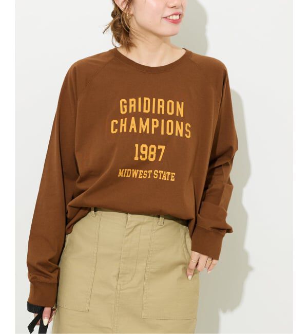 JOURNAL STANDARD relume「《追加》ラグランスリーブカレッジロングスリーブTEE」|Tシャツ・カットソー|