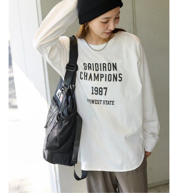 JOURNAL STANDARD relume「《追加》ラグランスリーブカレッジロングスリーブTEE」|Tシャツ・カットソー|ホワイト B