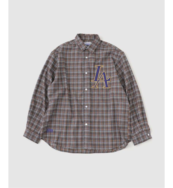 JOURNAL STANDARD「Off The Court by NBA / オフ・ザ・コート バイ NBA 別注 チェックシャツ」|シャツ・ブラウス|ブラウン B