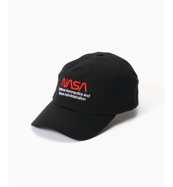 JOURNAL STANDARD「ALPHA / アルファ NASA WORM LOGO CAP」|キャップ・キャスケット|ブラック