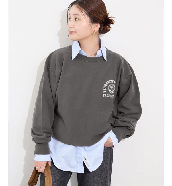 JOURNAL STANDARD「JS カレッジ クロップドスウェット」|スウェット・ジャージ|ブラック A