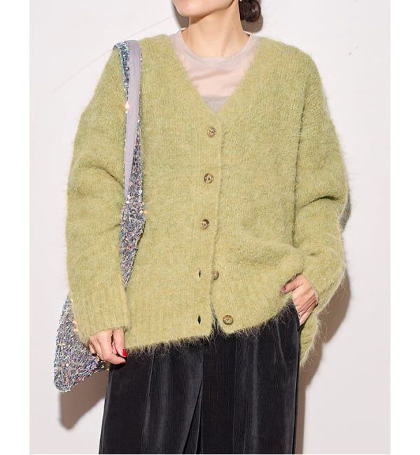 journal standard L'essage「アルパカMIXカーディガン」|カーディガン|グリーン C