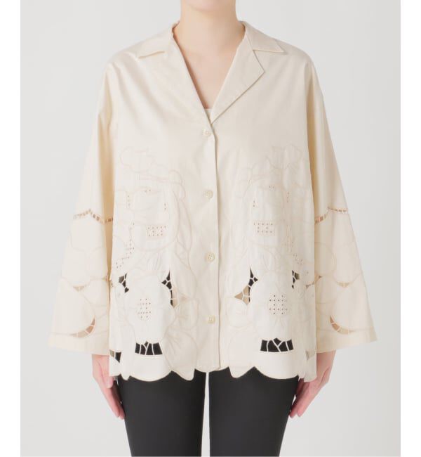 JOURNAL STANDARD「《予約》フラワーエンブロイダリースカラップシャツ」|シャツ・ブラウス|