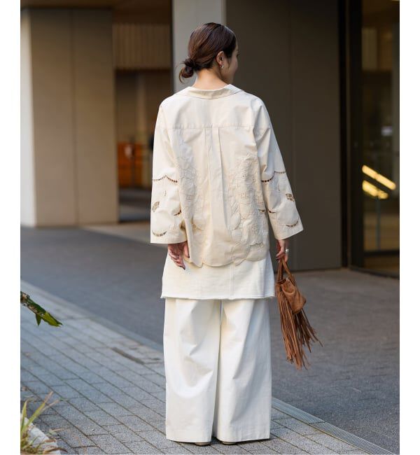 JOURNAL STANDARD「《予約》フラワーエンブロイダリースカラップシャツ」|シャツ・ブラウス|