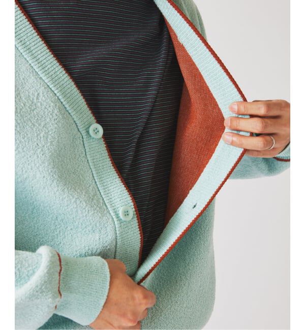 JOURNAL STANDARD relume「《予約》ドライタッチ ブークレ Vネック カーディガン」|カーディガン|