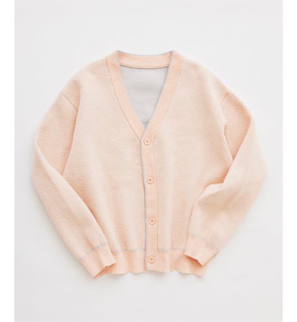 JOURNAL STANDARD relume「《予約》ドライタッチ ブークレ Vネック カーディガン」|カーディガン|ピンク
